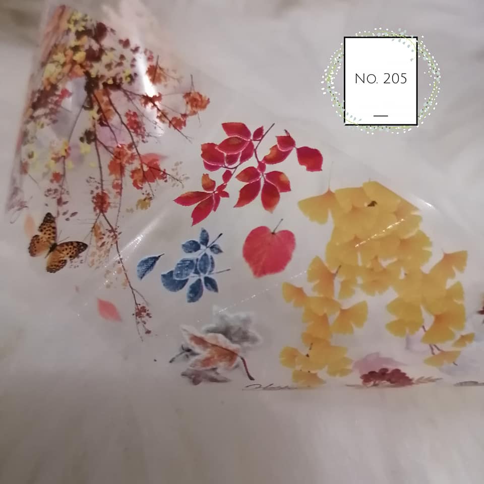 Floral Foil Nail Transfer