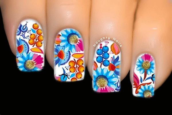 Flower Nail Decal