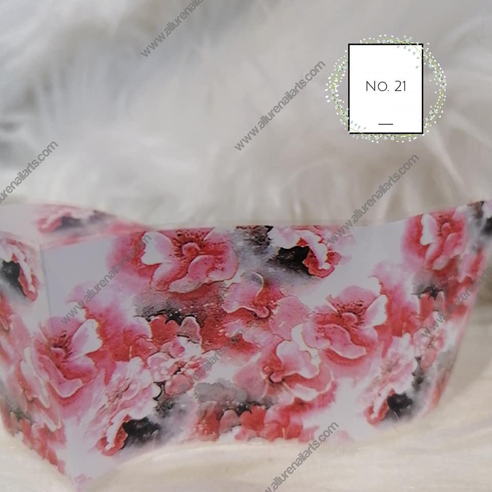 Floral Flower Foil Nail Transfer