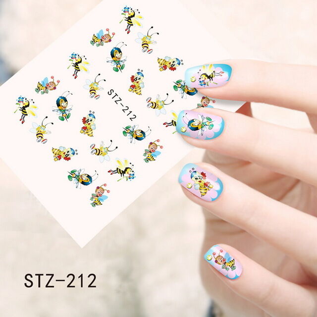 Bee Cartoon Nail Decal