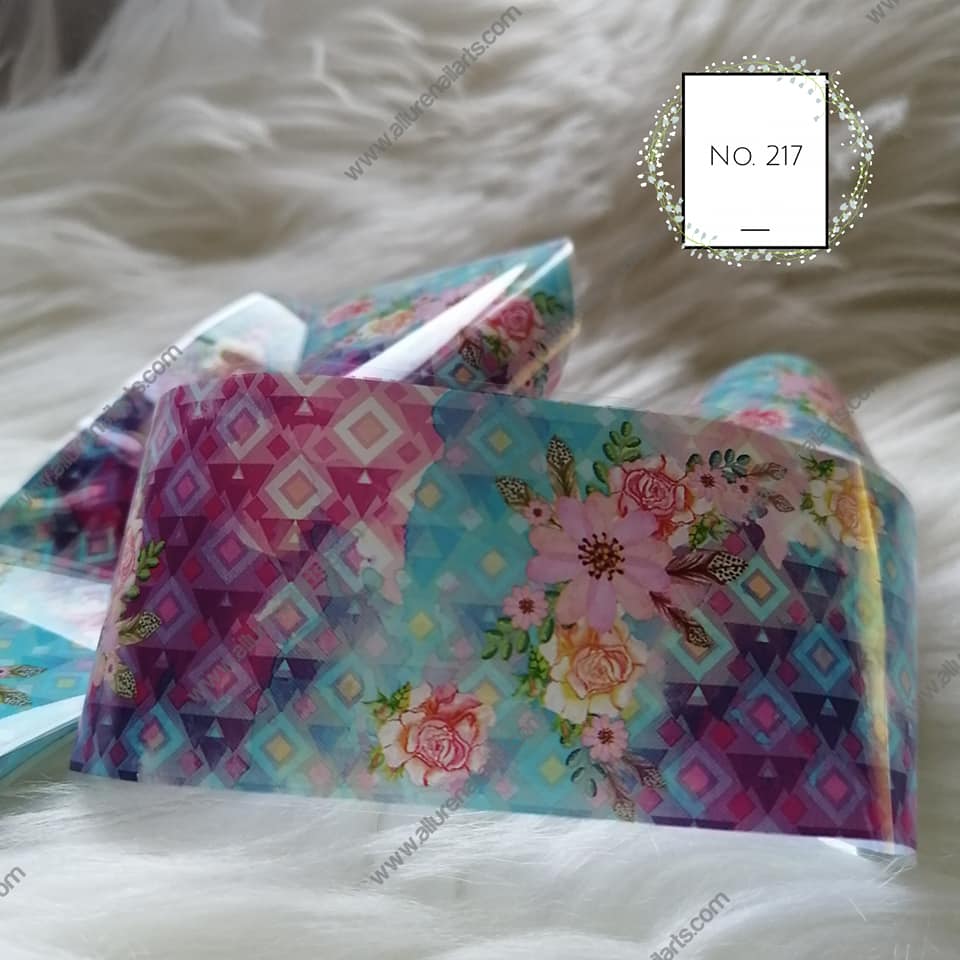 Floral Foil Nail Transfer