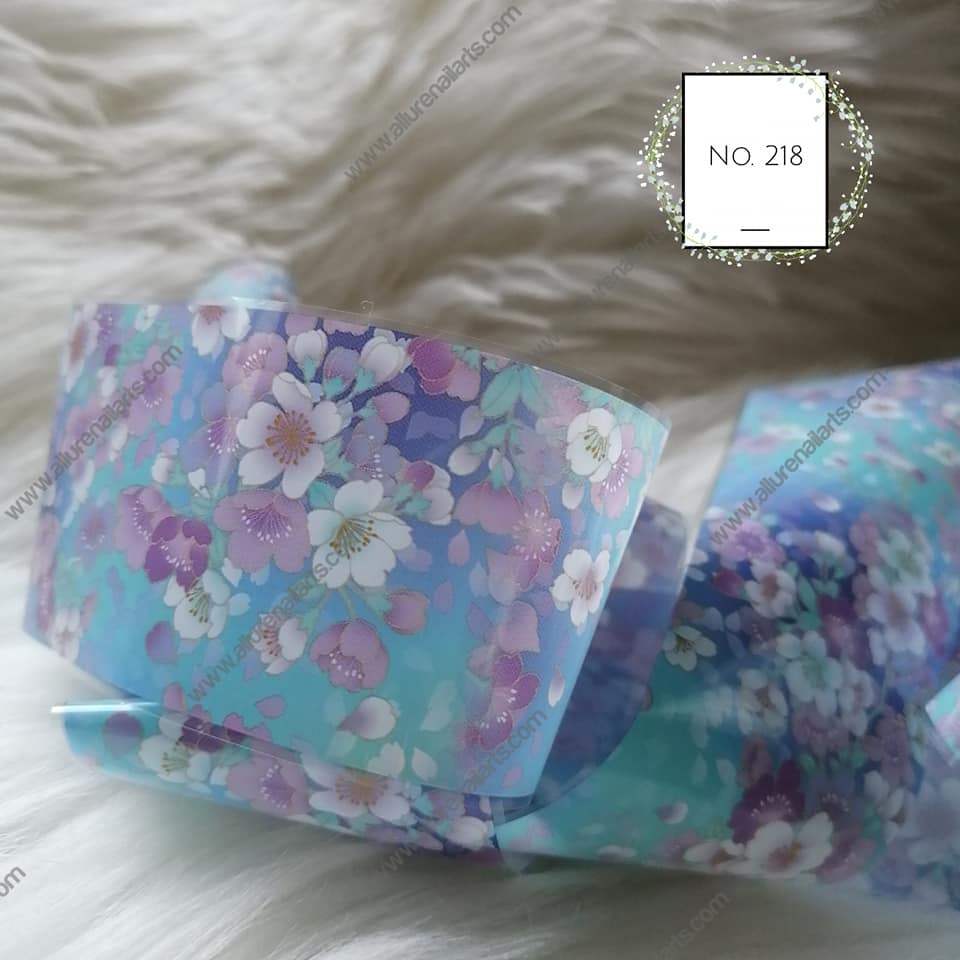 Floral Rose Foil Nail Transfer