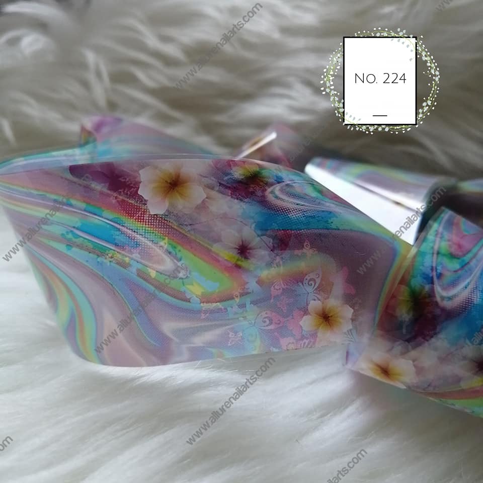 Floral Foil Nail Transfer