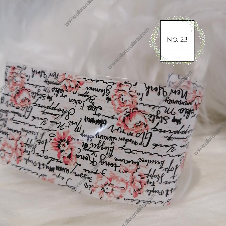 Floral Flower Foil Nail Transfer