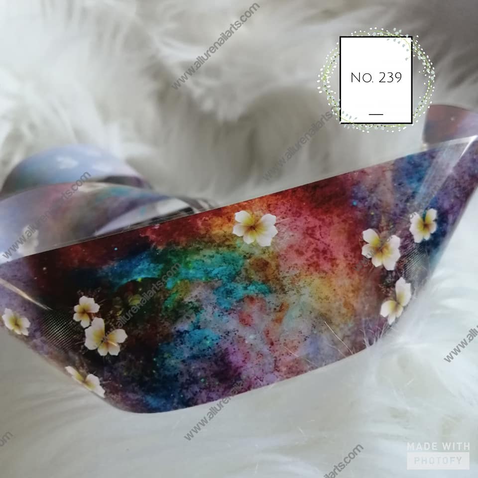 Floral Foil Nail Transfer