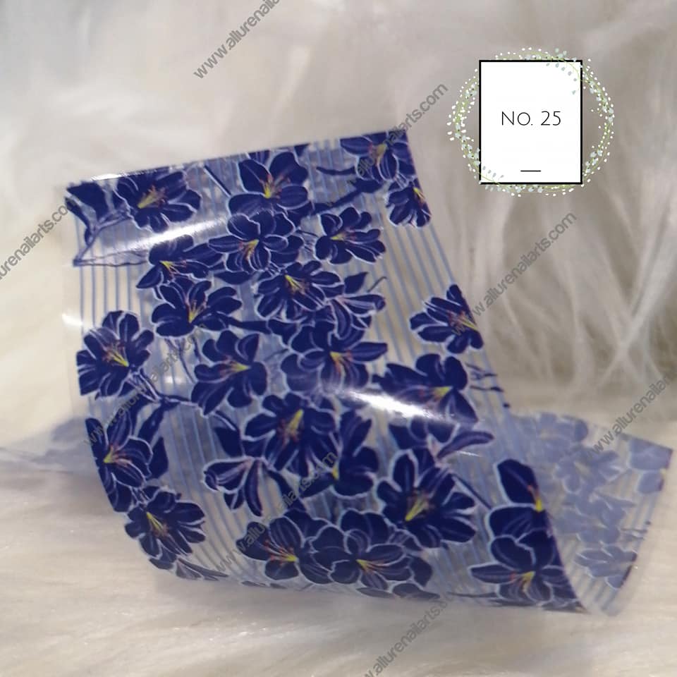 Floral Flower Foil Nail Transfer