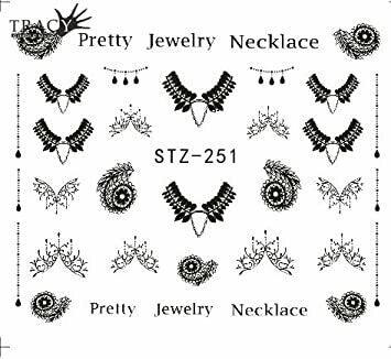 Black Lace Nail Decal