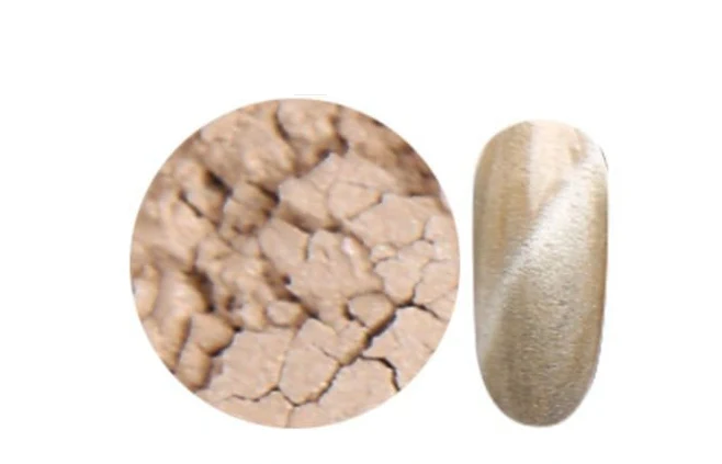 Light Brown Beige Cat eye Chrome Powder
