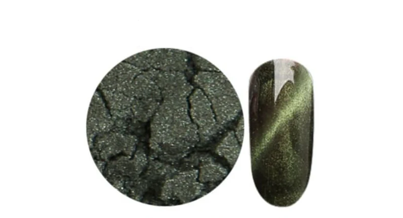 Olive Cat Eye Chrome Powder