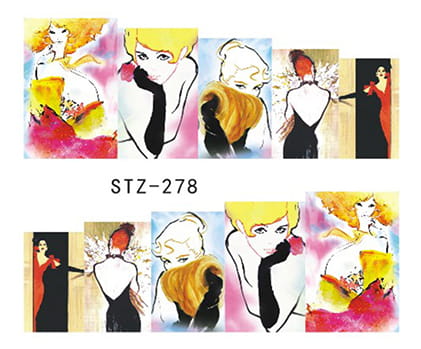 Lady Fashion Nail Decal