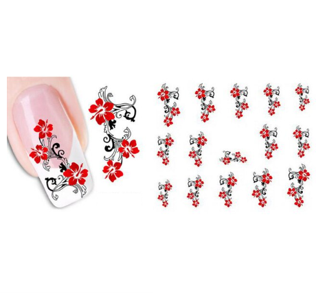 Flower Twirl Nail Decal