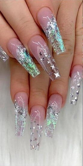 Mixed Silver Stars Sequin Jars