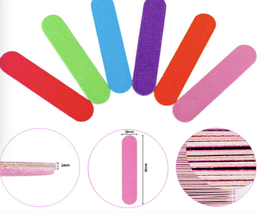 9*2cm Wooden Mini Nail Files 100pcs