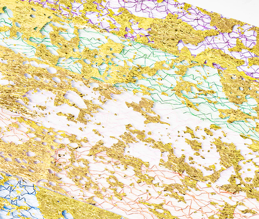 Light Pink Net Gold Foil Nail Mesh Net Foil Nail Art