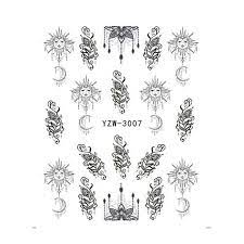 Abstract Geometric Sun Nail Decal