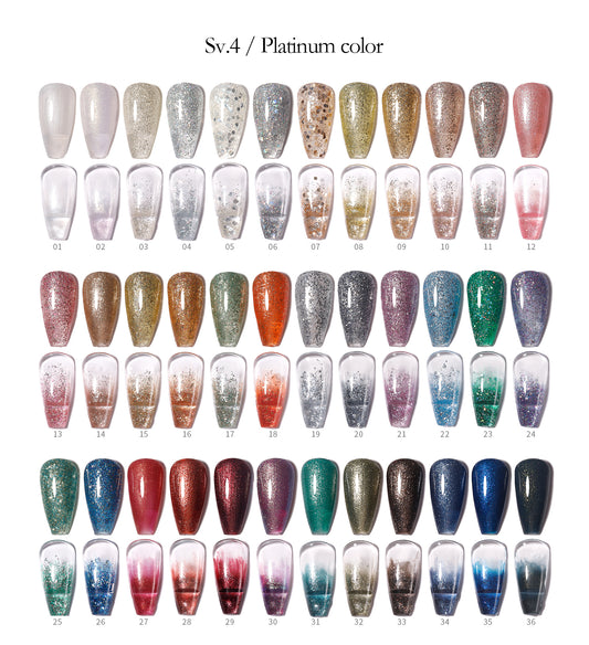 Vendeeni 36 Colours + 3 Gel with classic colour chart Set 4