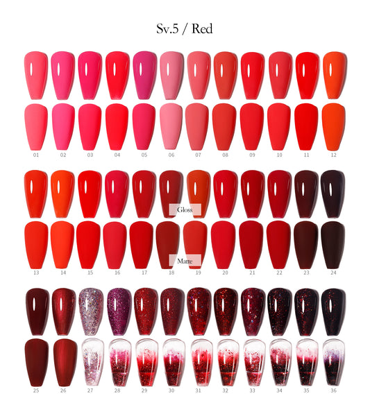 Vendeeni 36 Colours + 3 Gel with classic colour chart Set 5