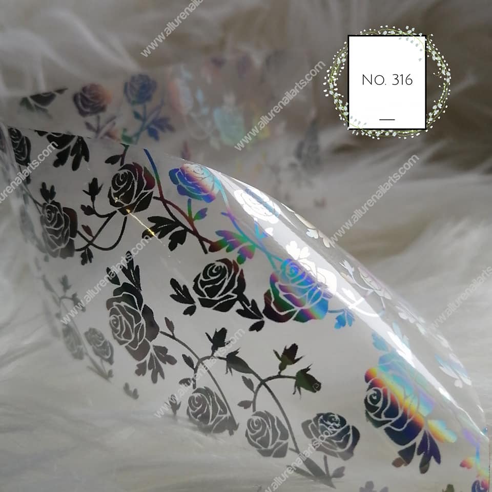 Holographic Foil Nail Transfer