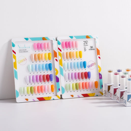 Vendeeni 36 Colours + 3 Gel with classic colour chart Set 2