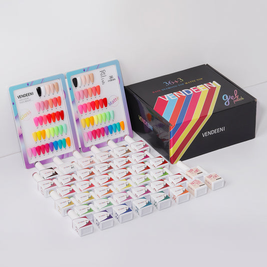 Vendeeni 36 Colours + 3 Gel with classic colour chart Set 3