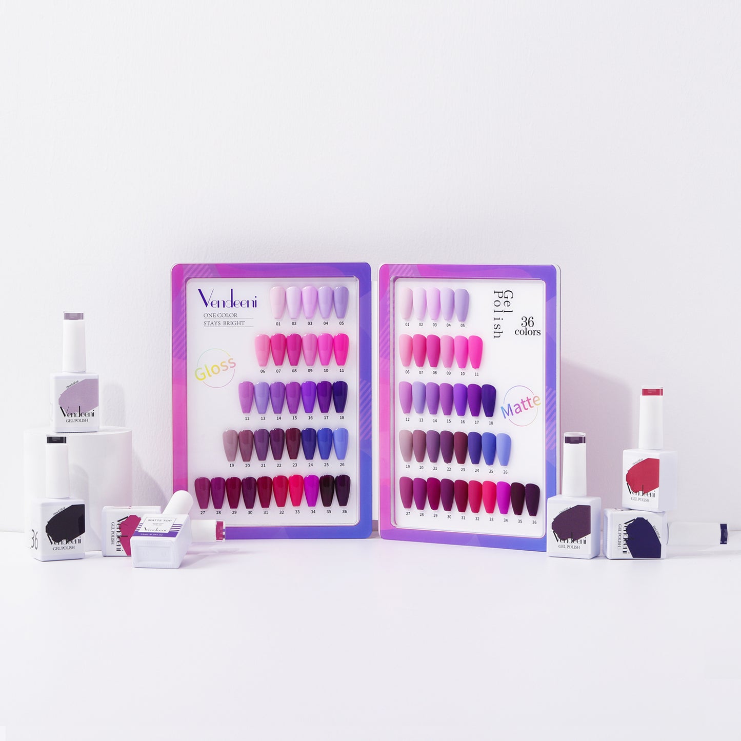 Vendeeni 36 Colours + 3 Gel with classic colour chart Set 6