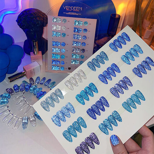 Reflective Diamond Chipping Gel Polish 15ml - F13 Set FREE SHIPPING