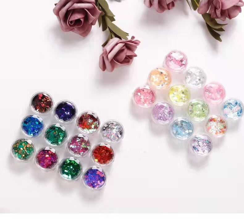 12 colors Hexagon Glitter