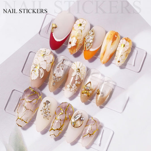Geometric Leaves Flower Abstract Nail Art Sticker
