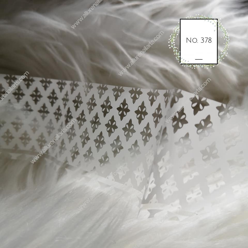 White Foil Nail Transfer