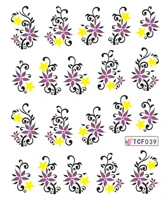 Flower Nail Decal