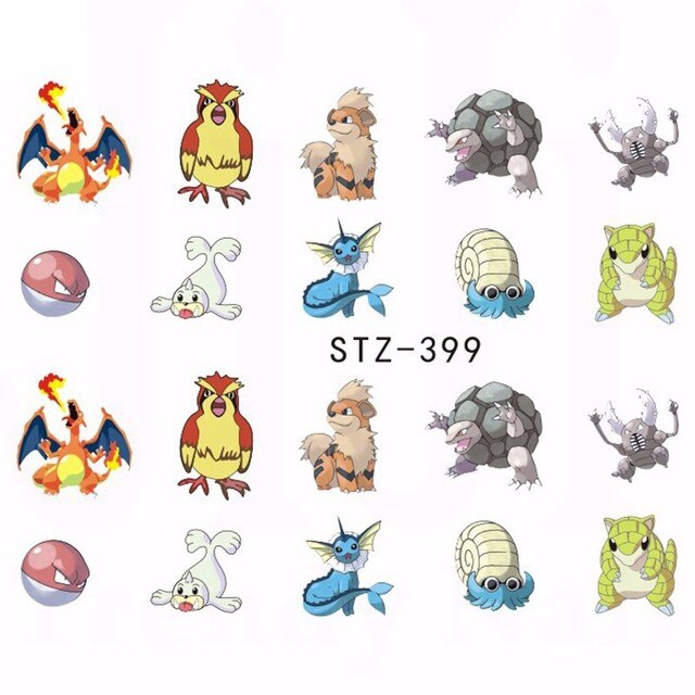 Pokemon Cartoon Nail Decal