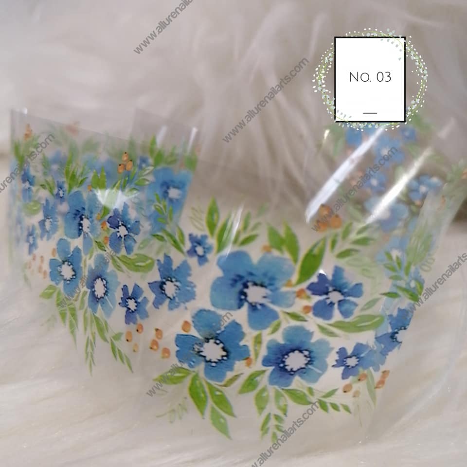 Floral Flower Foil Nail Transfer