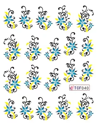 Flower Nail Decal