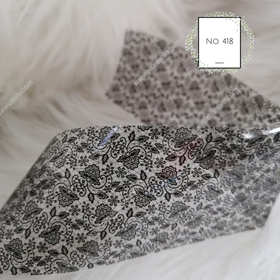 Lace Foil Nail Transfer