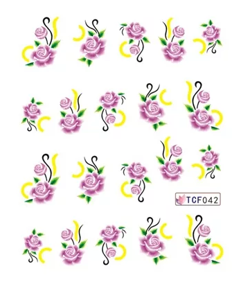 Flower Nail Decal
