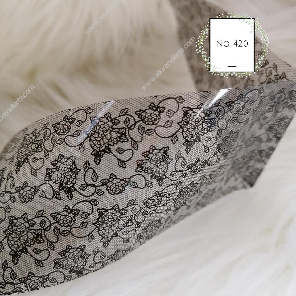 Lace Foil Nail Transfer