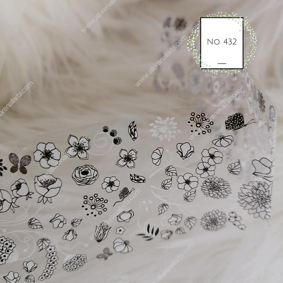 Lace Foil Nail Transfer