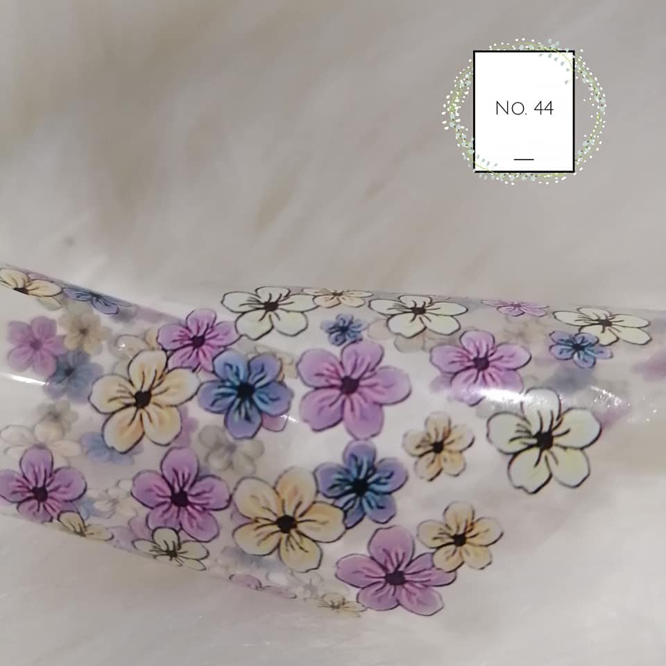 Floral Foil Nail Transfer