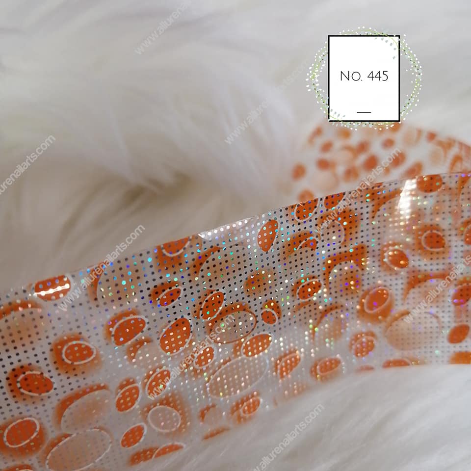 Orange Fruit Foil Nail Transfer