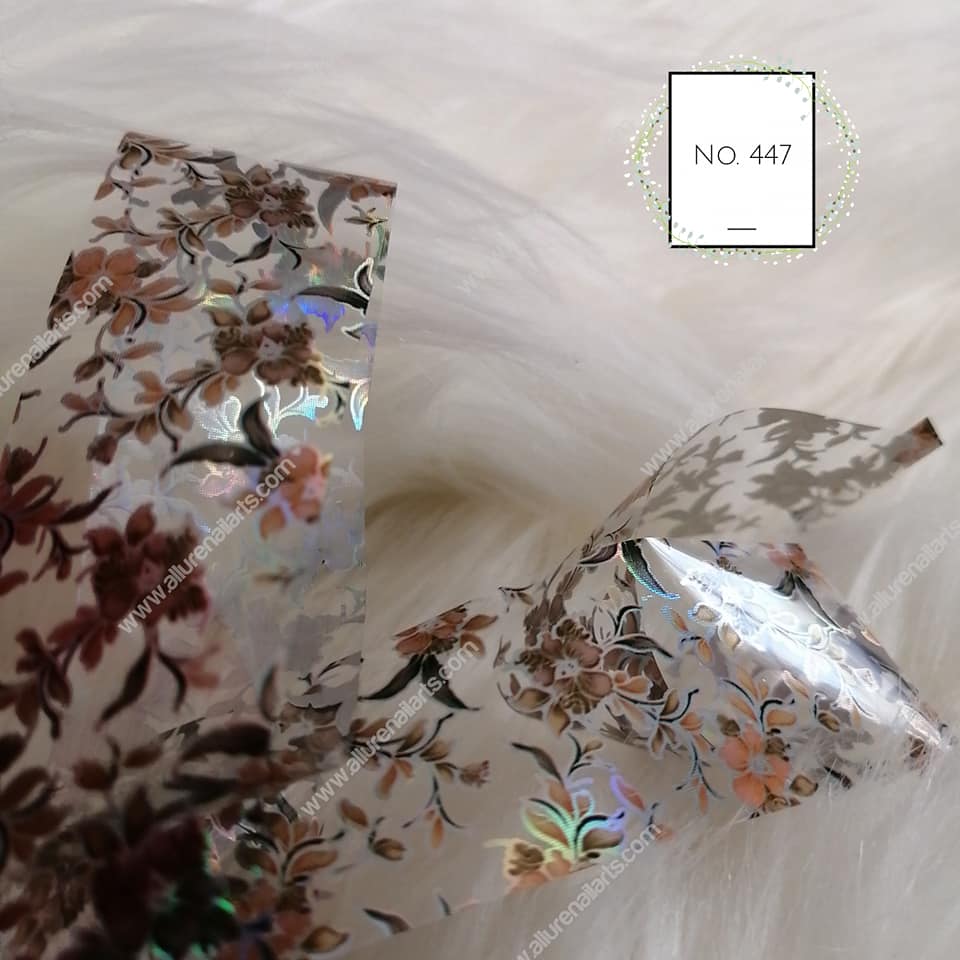 Floral Foil Nail Transfer