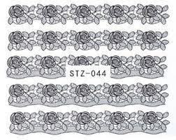 Black Lace Nail Decal