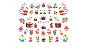Desert Ice cream Cupcakes Nail Decal