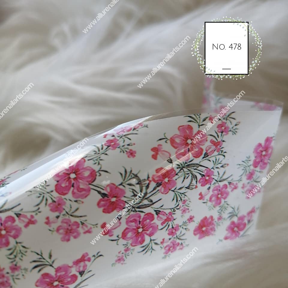 Floral Foil Nail Transfer