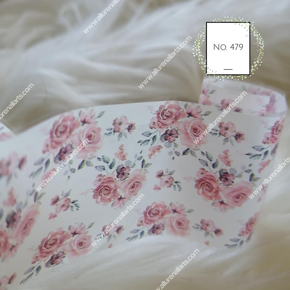 Floral Foil Nail Transfer