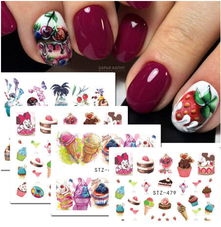 Desert Ice cream Cupcakes Nail Decal