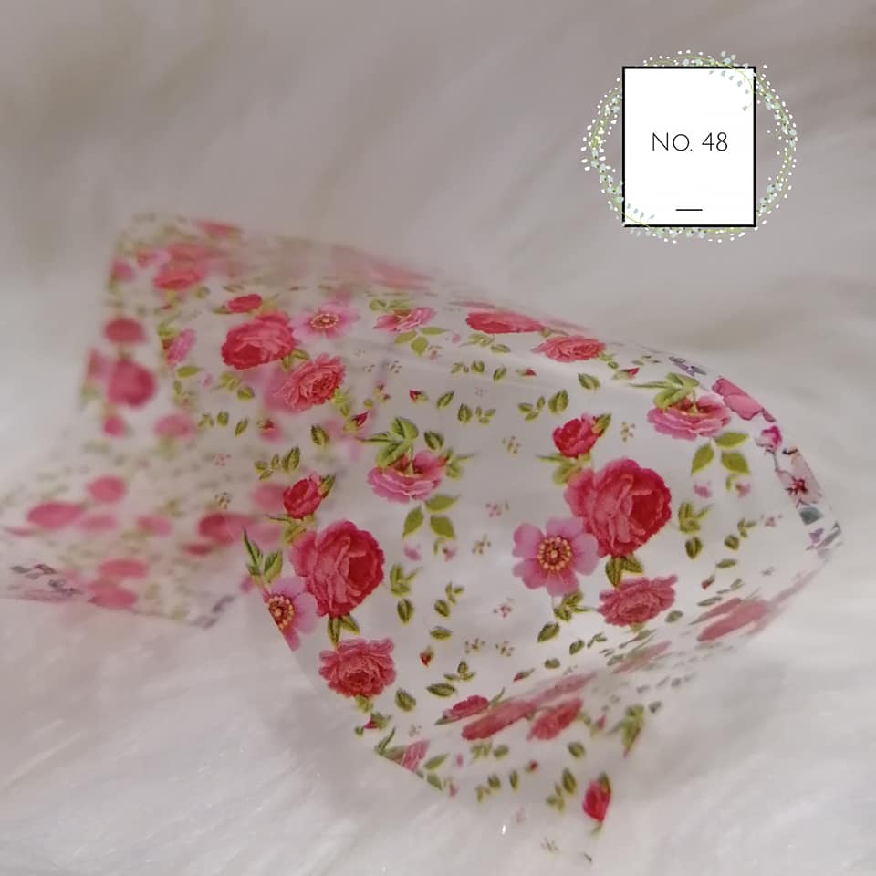 Floral Foil Nail Transfer