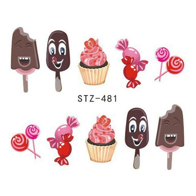 Desert Ice cream Cupcakes Nail Decal