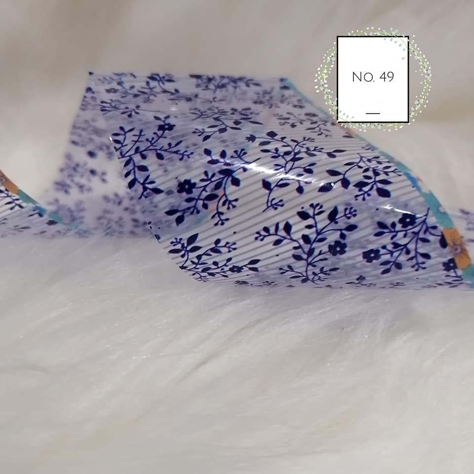 Floral Foil Nail Transfer
