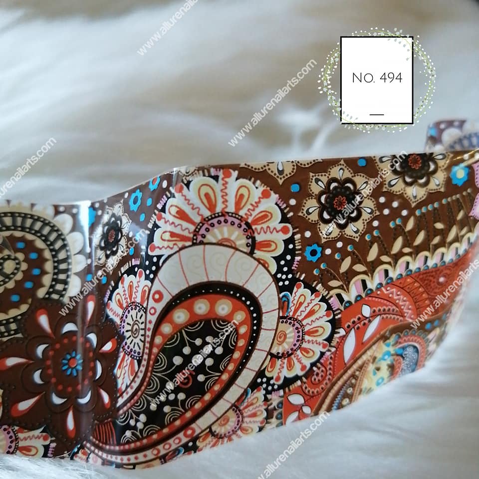 Paisley Foil Nail Transfer