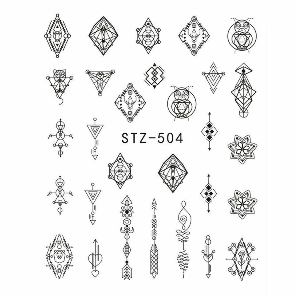 Geometric Lines Abstract Lace Nail Decal